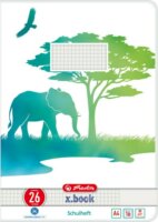 Herlitz Heft GREENline Elefant 16 lapos A4 négyzetrácsos füzet