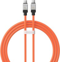 Baseus CoolPlay Series USB-C apa - USB-C apa 2.0 Adat és töltőkábel - Narancssárga (1m)