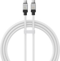 Baseus CoolPlay Series USB-C apa - USB-C apa 2.0 Adat és töltőkábel - Fehér (1m)