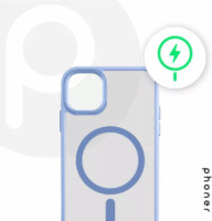 Phoner Hybrid Apple iPhone 13 MagSafe Hátlapvédő tok - Átlátszó/Kék