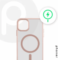 Phoner Hybrid Apple iPhone 11 Pro MagSafe Hátlapvédő tok - Átlátszó/Púder