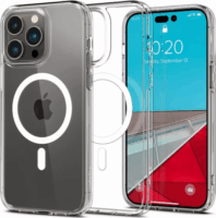 Spigen Crystal Hybrid Apple iPhone 14 Plus MagSafe Hátlapvédő tok - Átlátszó/Fehér