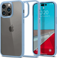 Spigen Crystal Hybrid Apple iPhone 14 Pro Hátlapvédő tok - Átlátszó/Kék