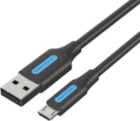 Vention COLBF USB Micro-B apa - USB-A 2.0 apa Adat és töltő kábel - Fekete (1m )