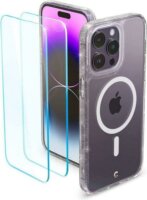 Spigen Cyrill Shine MagSafe Apple iPhone 14 Pro Max Szilikon Tok + Kijelzővédő üveg - Átlátszó