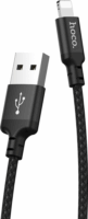 Hoco X14 USB-A apa - Lightning apa Adat és töltő kábel - Fekete (1m)