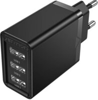 Vention FEAB0-EU 3x USB-A Hálózati töltő - Fekete (12W)