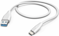 Hama 201596 USB-C apa - USB-A apa 3.1 Adat és töltőkábel - Fehér (1.5m)