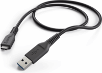 Hama 201594 USB-A apa - USB-C apa 3.1 Adat és töltőkábel - Fekete (1m)