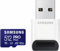 Samsung 512GB Pro Plus microSDXC UHS-I U3 Memóriakártya + Kártyaolvasó