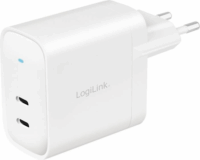LogiLink PA0282 GaN 2x USB-C Hálózati töltő - Fehér (40W)