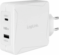 LogiLink PA0281 GaN USB-A / USB-C Hálózati töltő - Fehér (100W)