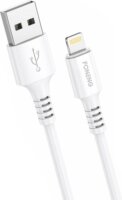 Foneng X85 USB-A apa - Lightning apa 2.0 iPhone töltőkábel - Fehér (1m)