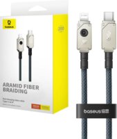 Baseus USB-C apa - Lightning apa 2.0 Adat és Töltő kábel - Kék (2m)