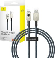Baseus USB-A apa - Lightning apa 2.0 Adat és Töltő kábel - Fekete (1m)