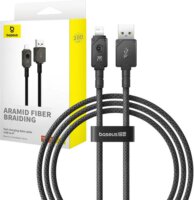 Baseus Explorer USB-A apa - Lightning apa 2.0 Adat és Töltő kábel - Fekete (1m)