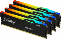 Kingston 128GB / 5600 Fury Beast RGB Black (Intel XMP) DDR5 RAM KIT (4x32GB)