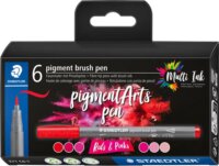 Staedtler MultiInk Pigment Arts Ecsetirón készlet - Piros/pink (6 db / csomag)