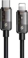 Mcdodo CA-3161 USB-C apa - Lightning apa Adat és töltő kábel - Fekete (1.8m)