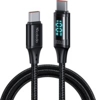 Mcdodo CA-1100 USB-C apa - USB-C apa Adat és töltő kábel - Fekete (1.2m)