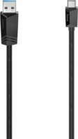 Hama 200652 USB-A apa - USB-C apa 3.2 Adat és töltőkábel - Fekete (1.8m)