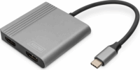 Digitus DA-70828 USB-C apa - 2x HDMI anya Adapter