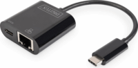 Digitus DN-3027 USB-C apa - USB-C/RJ45 anya Adapter