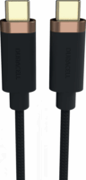 Duracell USB7030A USB-C apa - USB-C apa 3.2 Adat és töltő kábel - Fekete (1m)