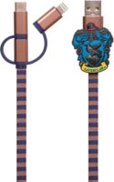ThumbsUp! Hogwarts Hollóhát USB-A apa - USB-C/Lightning/Micro apa Töltő kábel - Mintás (1m)