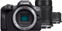 Canon EOS R100 Tükörnélküli fényképezőgép + RF-S 18-45mm IS STM + RF-S 55-210mm IS STM Lencse - Fekete