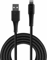 Lindy 31290 USB-A apa - Lightning apa 2.0 Adat és töltőkábel - Fekete (0.5m)