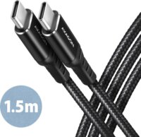 Axagon BUCM-CM15AB USB-C apa - USB-C apa 2.0 Adat és Töltőkábel - Fekete (1.5m)