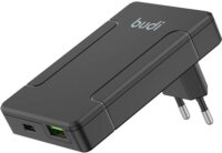 Budi USB-A / USB-C Univerzális Hálózati töltő - Fekete (65W)