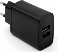 Fixed Travel Charger 2x USB-A Hálózati töltő - Fekete (5V/3.1A)