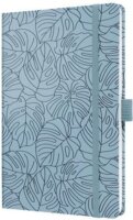 Siegel Jolie Blue Monstera 87 lapos 135x203mm vonalas jegyzetfüzet - Mintás