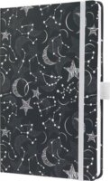 Siegel Jolie Cosmic Fantasy Black 87 lapos 135x203mm vonalas jegyzetfüzet - Mintás