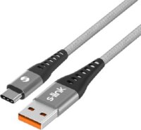S-Link SL-STM60T USB-A apa - USB-C apa Adat és töltő kábel - Szürke (1m)