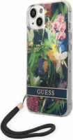 Guess Flower Cord Apple iPhone 14 Tok - Mintás