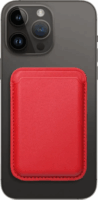 Magsafe kártyatartó Eco Bőr Apple iPhone - Piros