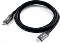 Equip USB-C apa - USC-C apa 4.0 Adat és töltő kábel - Fekete (1.2m)