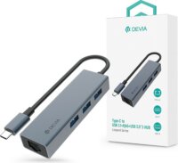 Devia USB-A 3.0 HUB Ethernettel (3 port)