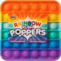 Push Poppers Jumbo szivárvány színű stresszoldó játék - Négyzet alakú