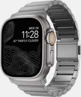 Nomad Titanium Apple Watch S4/S5/S6/S7/S8/S9/SE/Ultra Fém Szíj 42/44/45/49mm - Ezüst