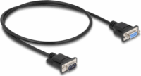 Delock 86886 D-Sub9 apa - D-Sub9 anya Null modem RS-232 Soros Kábel 0.5m - Fekete