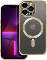 Electro Mag Apple iPhone 13 Pro MagSafe Szilikon Tok - Átlátszó/Arany