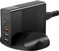 Blitzwolf BW-S25 3x USB-A / 3x USB-C Hálózati töltő - Fekete (75W)