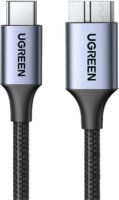 Ugreen US565 USB-C apa - Micro USB Super Speed apa 3.0 Adat és töltőkábel - Fekete (2m)
