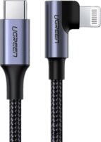 Ugreen US305 USB-C apa - Lightning apa 2.0 Adat és töltőkábel - Fekete (1.5m)