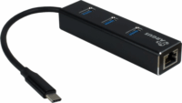 Inter-Tech Argus IT-410 USB Type C - Gigabit LAN anya + 3x USB-A 3.0 anya Adapter