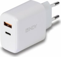 Lindy USB-A / USB-C Hálózati töltő - Fehér (30W)